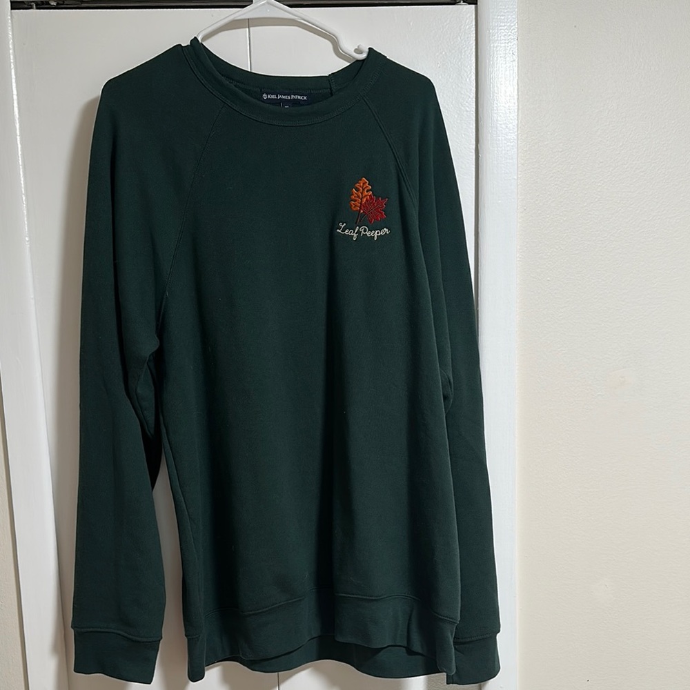 Kiel James Patrick Green Sweatshirt Classic Crewneck